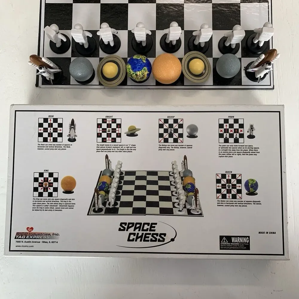 RICO/TAG EXPRESS UNIQE SPACE CHESS BOARD GAME 2001 COMPLETE SET